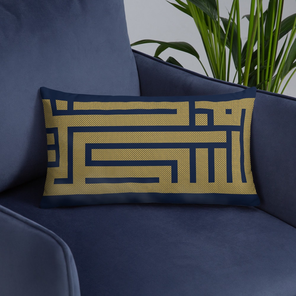 Palestine Arabic Name Embroidery Like Design Custom Accent Pillow
