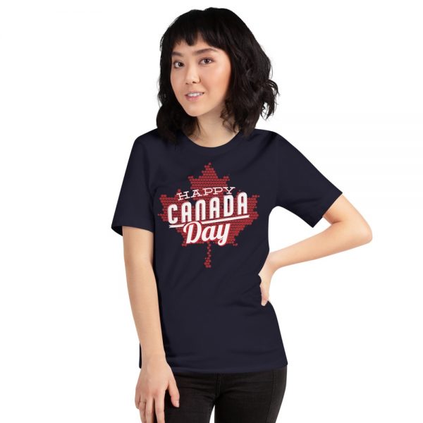 happy Canada day navy t-shirt for men and women