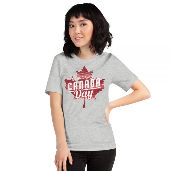 happy Canada day heather grey t-shirt for men and women