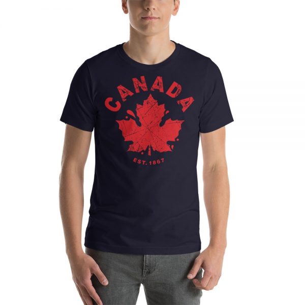 canada established 1867 navy t-shirt
