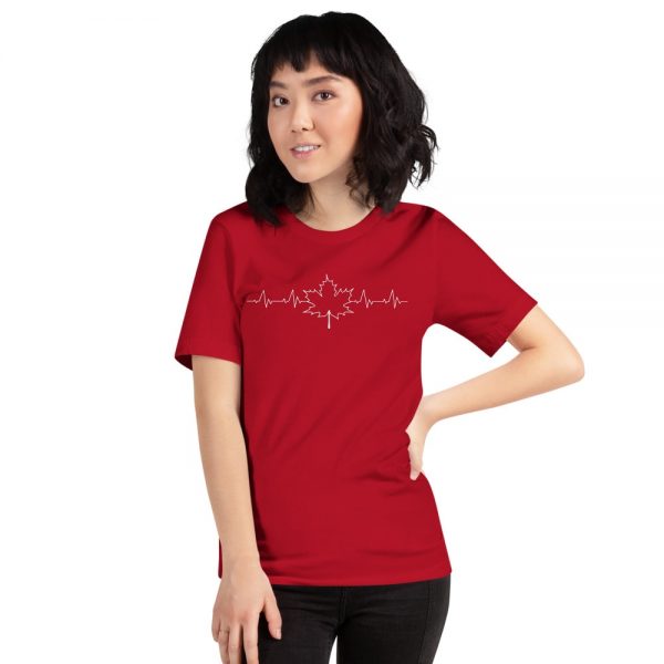 canada maple leaf love t-shirt red