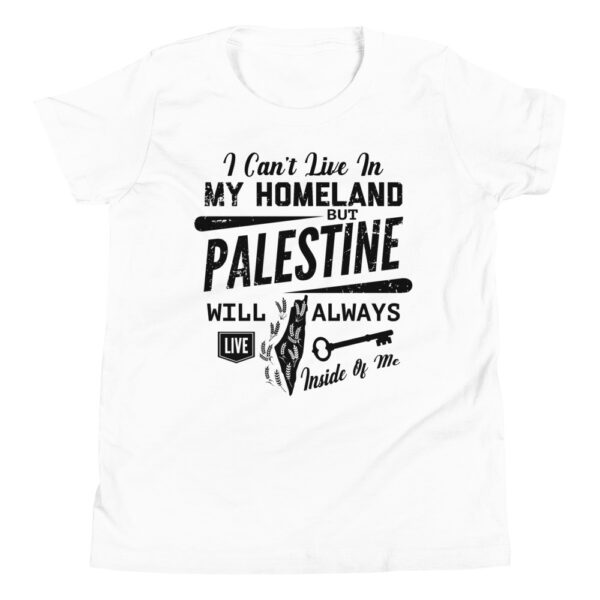 palestine will always live inside of me youth t-shirt