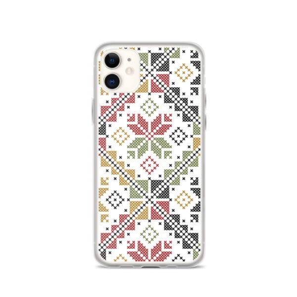 Palestinian Tatreez Embroidery Pattern #12 Custom iPhone Case - color - Image 3