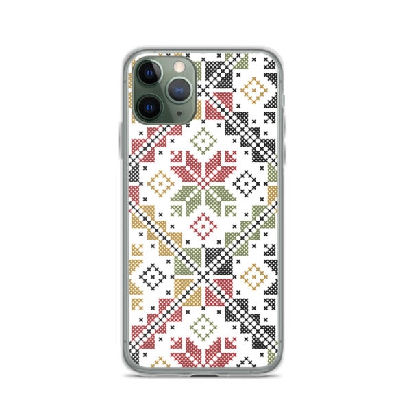 Palestinian Tatreez Embroidery Pattern #12 Custom iPhone Case - color - Image 2