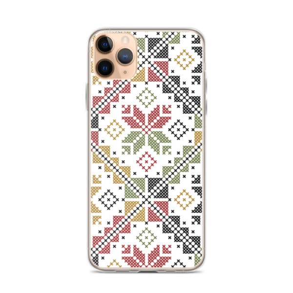 Palestinian Tatreez Embroidery Pattern #12 Custom iPhone Case - color - Image 6