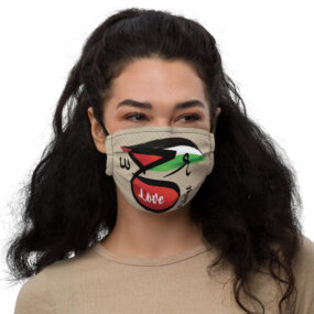 love is palestine custom face mask