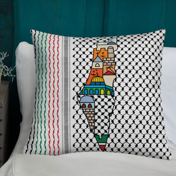 Palestinian map customized decorative pillow