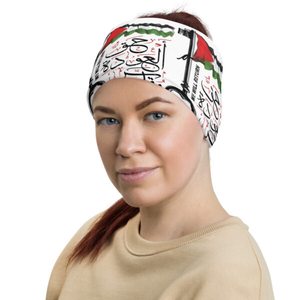 Palestinian flag arabic calligraphy customized head band
