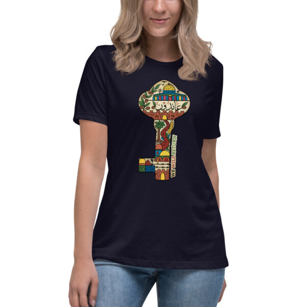 Palestine key of return customized women's relaxed t-shirt