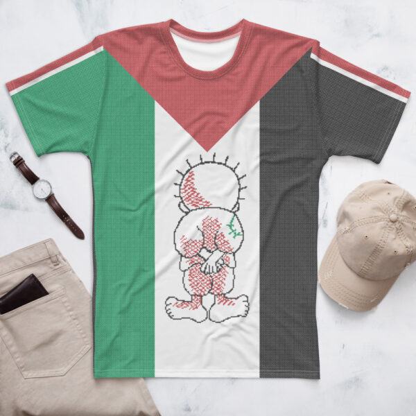 Palestine flag customized men's t-shirt